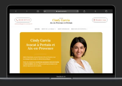 Création de site internet à Pertuis et Aix-en-Provence Maître Cindy Garcia